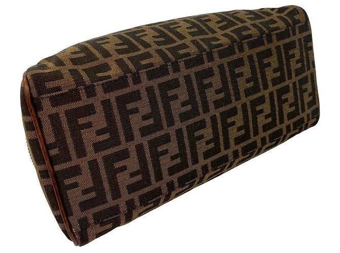 Fendi Zucca Canvas Leder Handtasche Braun - Ansicht 8