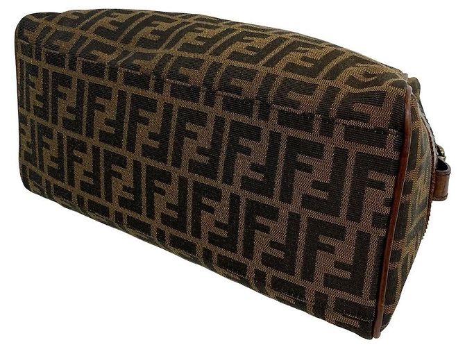 Fendi Zucca Canvas Leder Handtasche Braun - Ansicht 9