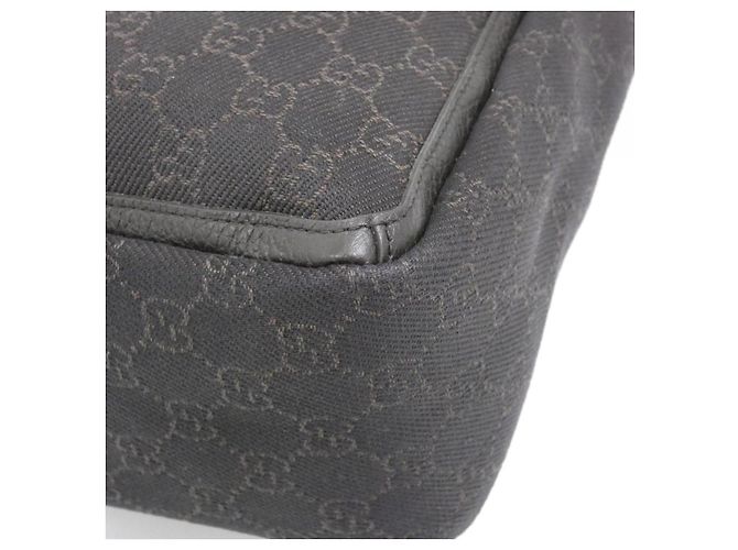 Borsa a Spalla Gucci GG Denim Leather Marrone - vista 3