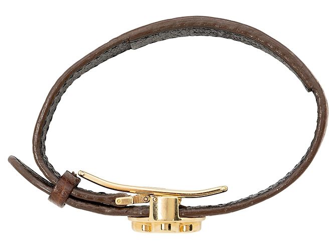 Bracciale Louis Vuitton Vintage Ostrich Wish Marrone - vista 2