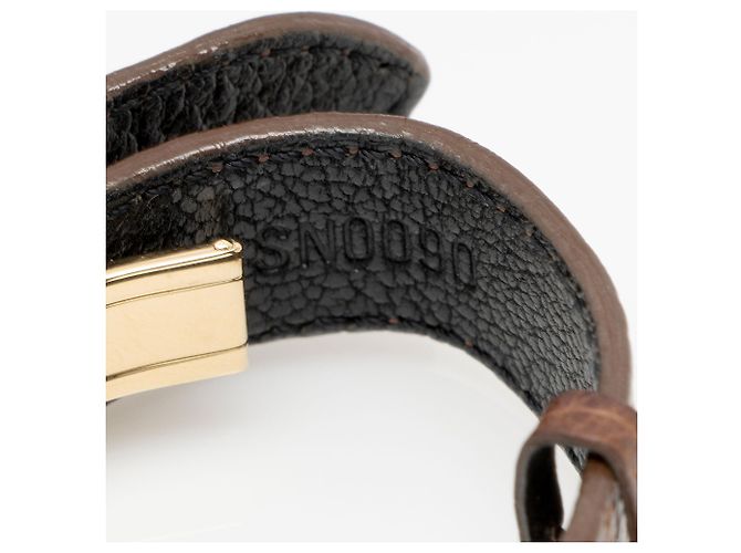 Bracciale Louis Vuitton Vintage Ostrich Wish Marrone - vista 3