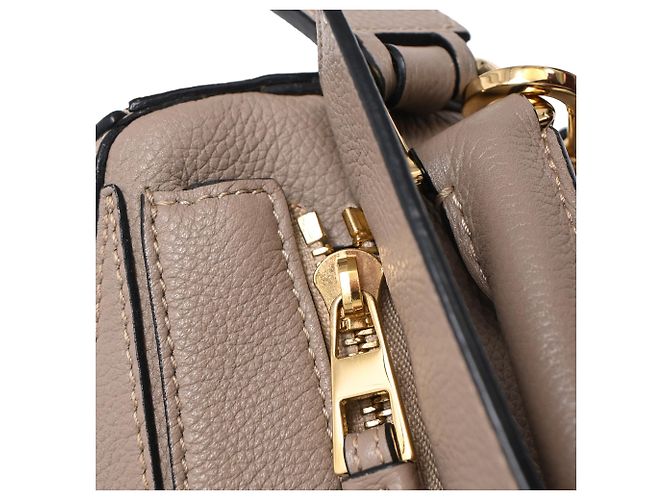 Borsa Loewe Small Puzzle Edge in pelle di vitello beige - vista 12