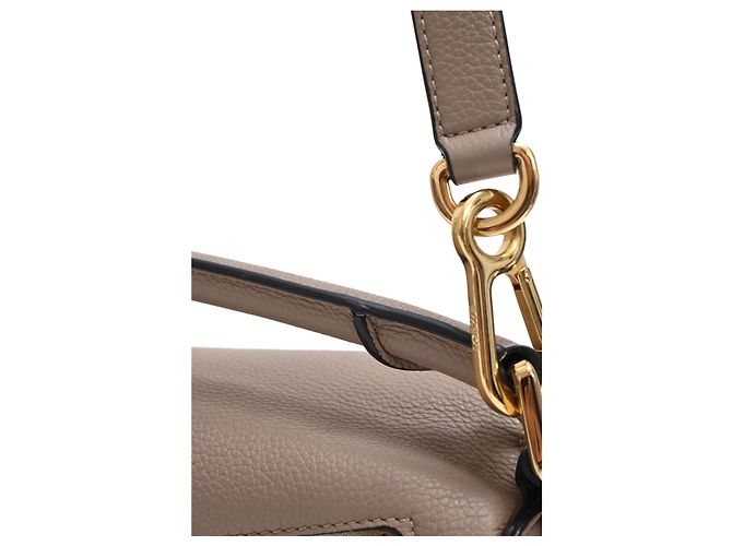 Borsa Loewe Small Puzzle Edge in pelle di vitello beige - vista 14