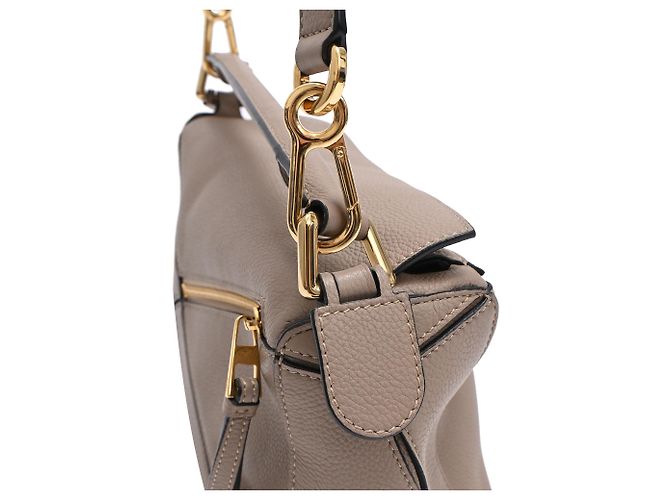 Borsa Loewe Small Puzzle Edge in pelle di vitello beige - vista 18