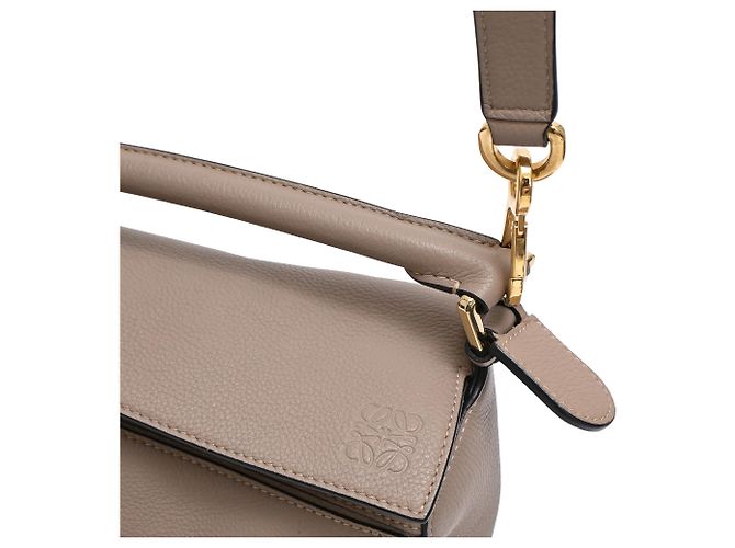 Borsa Loewe Small Puzzle Edge in pelle di vitello beige - vista 19