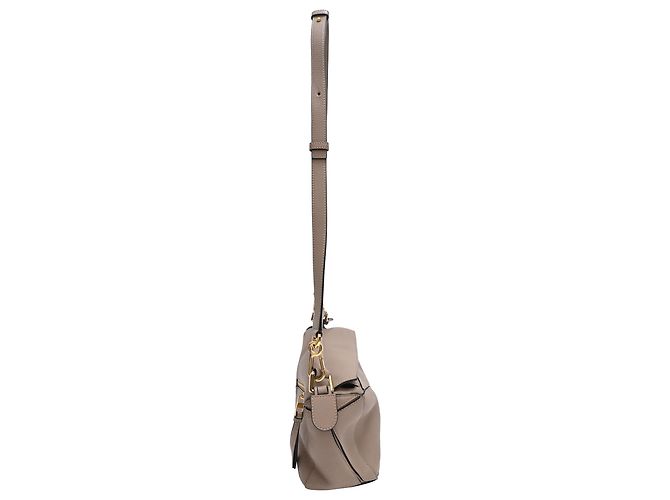 Borsa Loewe Small Puzzle Edge in pelle di vitello beige - vista 2