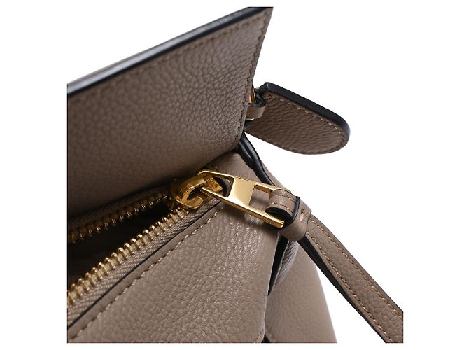 Borsa Loewe Small Puzzle Edge in pelle di vitello beige - vista 21