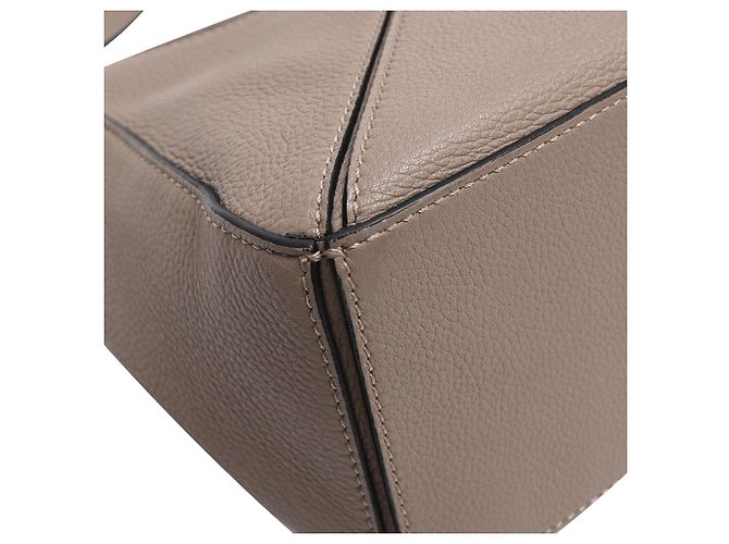 Borsa Loewe Small Puzzle Edge in pelle di vitello beige - vista 22
