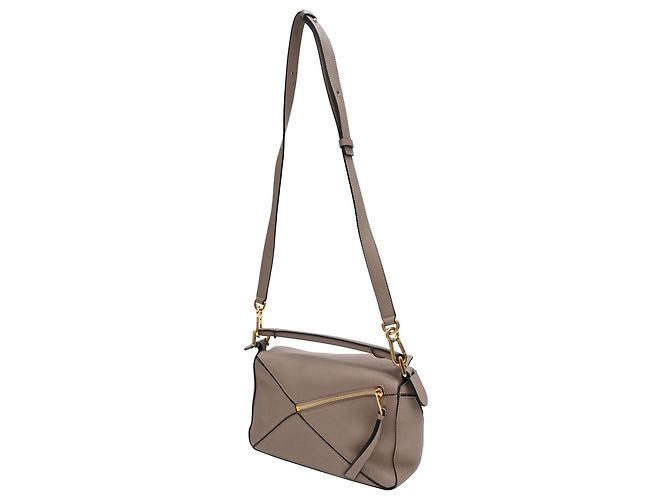 Borsa Loewe Small Puzzle Edge in pelle di vitello beige - vista 3