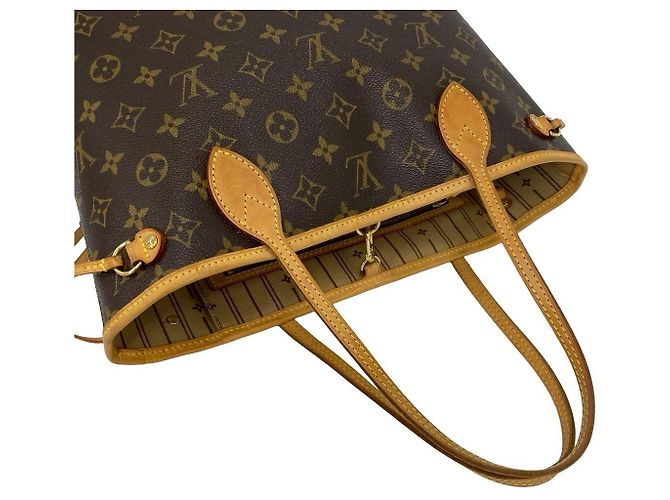 Borsa Tote Louis Vuitton Neverfull Monogram Marrone - vista 5