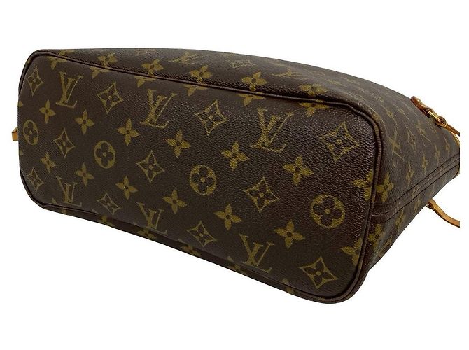 Borsa Tote Louis Vuitton Neverfull Monogram Marrone - vista 9