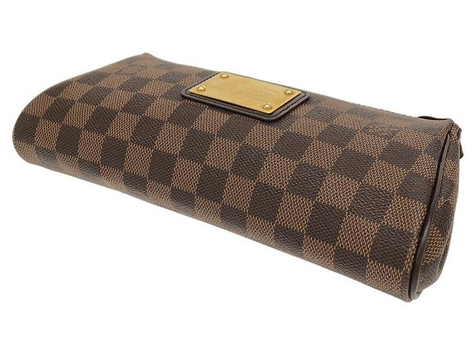 Borsa a Spalla Louis Vuitton Eva Damier Marrone - vista 3