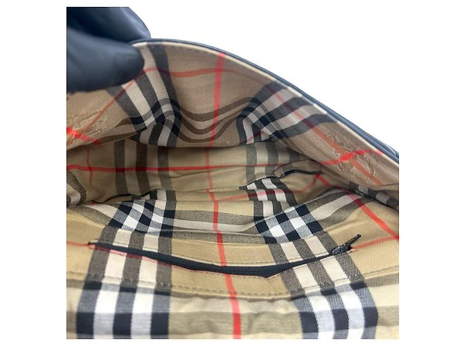 Borsa a tracolla in pelle Burberry Nero - vista 10