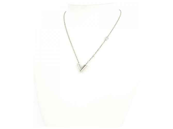 Collana Louis Vuitton Essential V Argento Metallico - vista 5