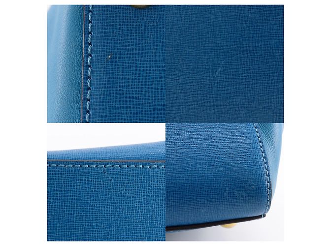 Fendi 2Jours Kalbsleder Handtasche Blau - Ansicht 9