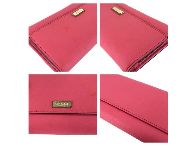 Portafoglio lungo in pelle Kate Spade Rosa - vista 6