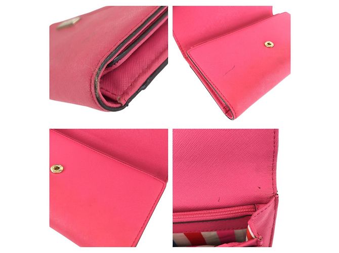 Portafoglio lungo in pelle Kate Spade Rosa - vista 7