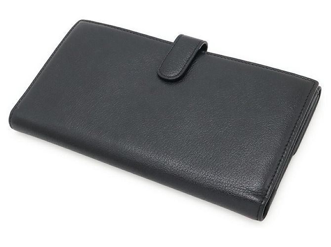 Chanel Camellia Leder Langgeldbörse Schwarz - Ansicht 2