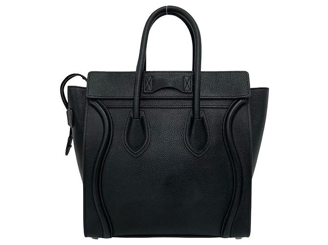 Céline Borsa a mano in pelle Celine Luggage Micro Nero - vista 4