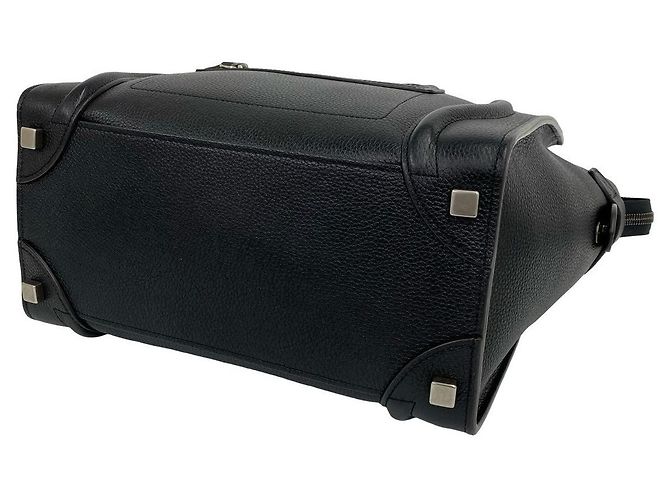 Céline Borsa a mano in pelle Celine Luggage Micro Nero - vista 9