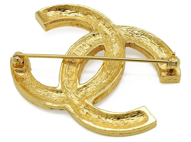 Spilla Chanel Coco Mark con strass D'oro Metallico - vista 2