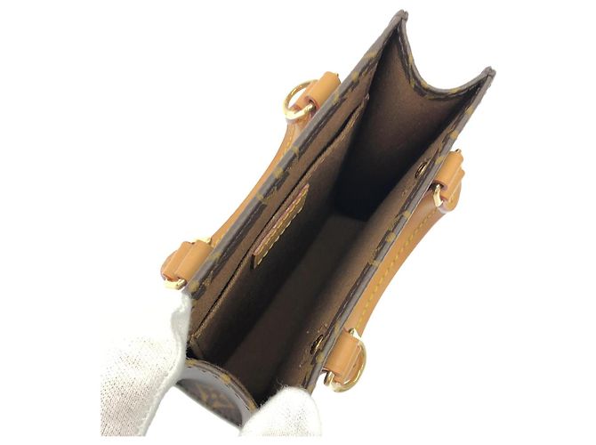 Bolso de hombro Louis Vuitton Petit Sac Plat Monogram Castaño - vista 7