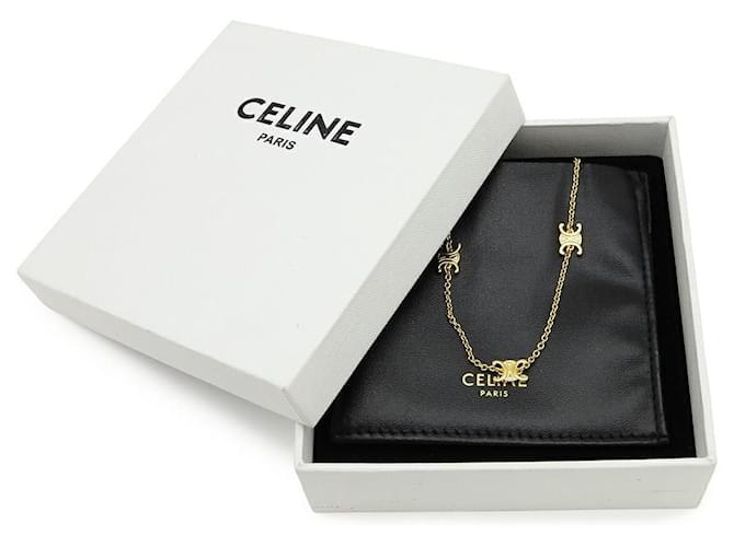 Céline Collar Mini Triomphe Celine Dorado Metálico - vista 6