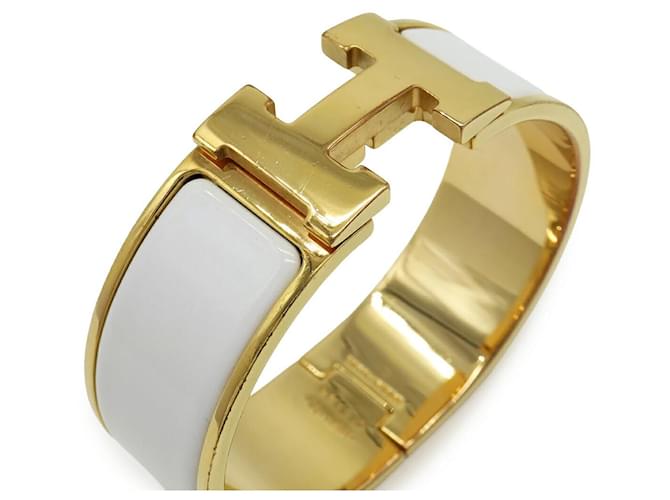 Hermès Bracciale Hermes Clic Clac H PM Bianco - vista 3