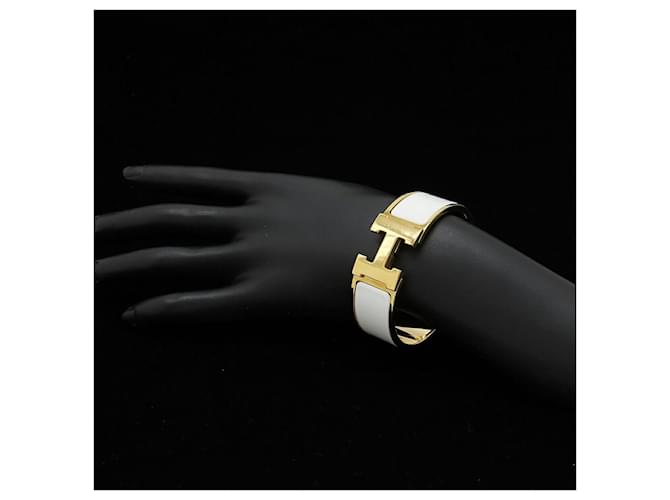 Hermès Bracciale Hermes Clic Clac H PM Bianco - vista 5