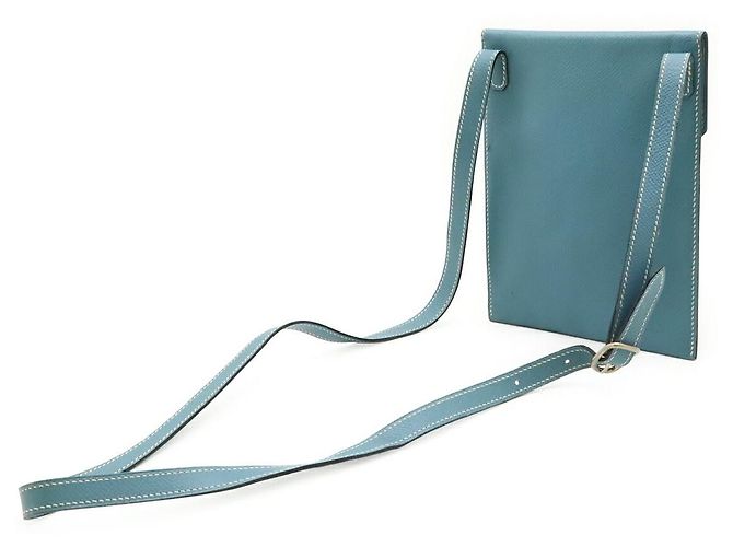 Hermès Borsa a tracolla in pelle Amelie Hermes Blu - vista 2
