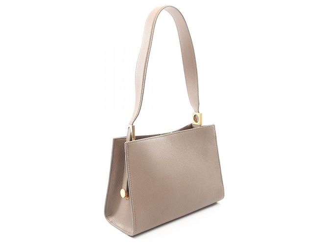 Bolsa de ombro em couro macio TRAPEZE SOFT Bally Marrom Bege - vista 2