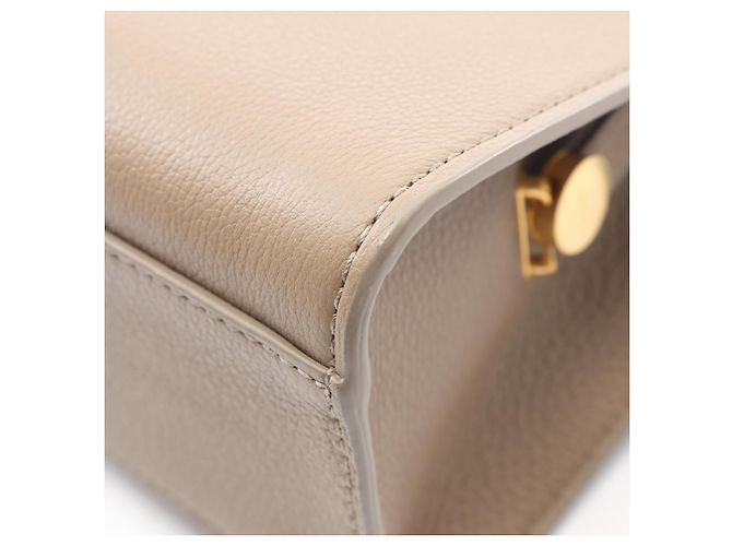 Bolsa de ombro em couro macio TRAPEZE SOFT Bally Marrom Bege - vista 5
