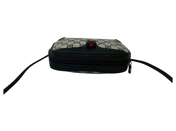 Bolso de hombro de cuero y PVC Gucci Azul - vista 5
