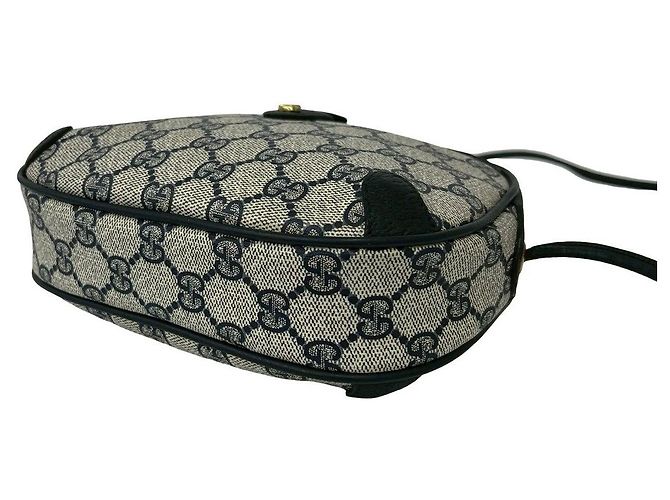 Bolso de hombro de cuero y PVC Gucci Azul - vista 9