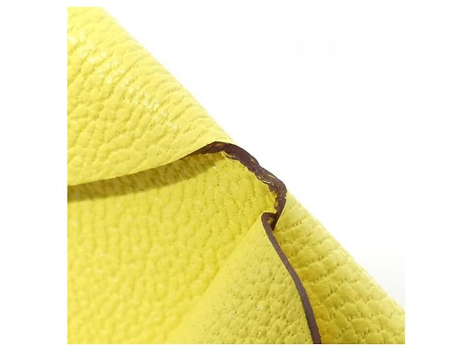 Hermès Tarjetero Hermes Calvi Duo Chevre Amarillo - vista 4