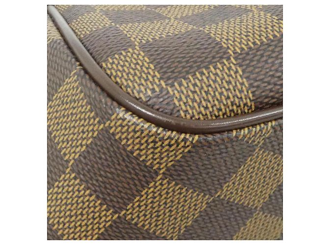 Borsa Louis Vuitton Belem in tela Damier Marrone - vista 2