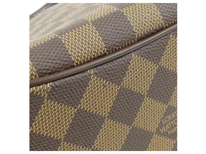 Borsa Louis Vuitton Belem in tela Damier Marrone - vista 3
