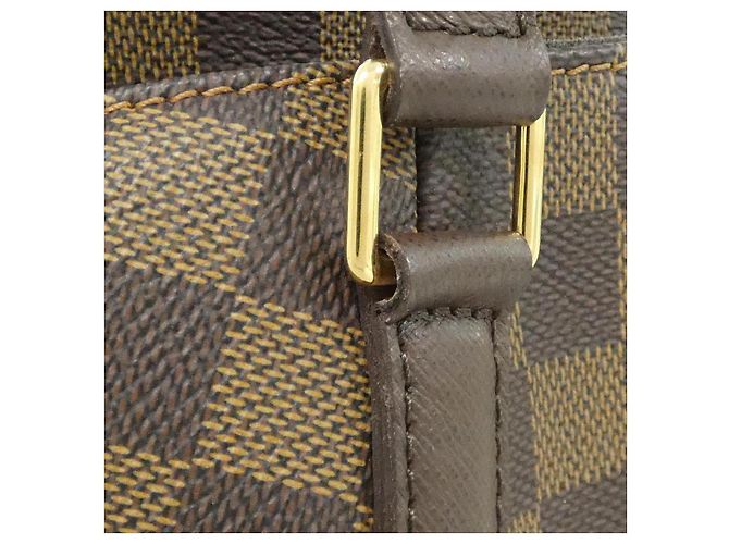 Borsa Louis Vuitton Belem in tela Damier Marrone - vista 4