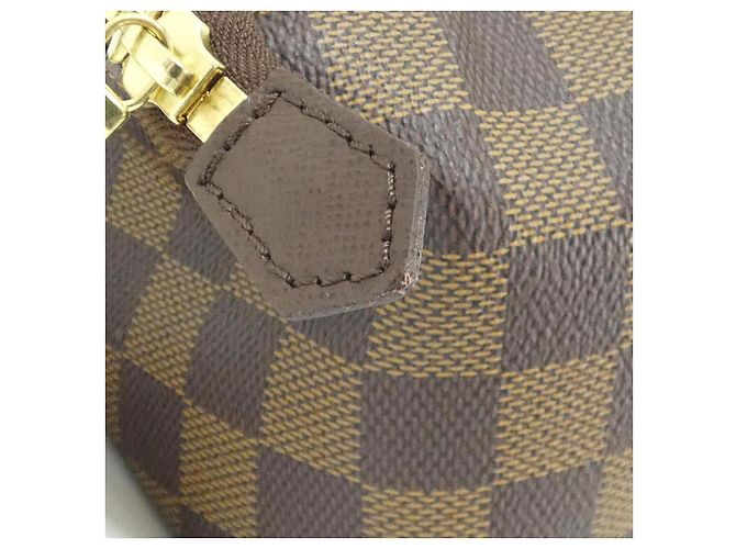 Borsa Louis Vuitton Belem in tela Damier Marrone - vista 6