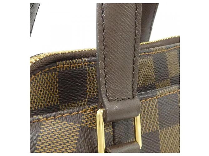 Borsa Louis Vuitton Belem in tela Damier Marrone - vista 7