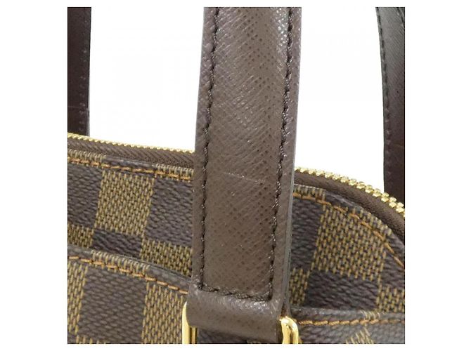 Borsa Louis Vuitton Belem in tela Damier Marrone - vista 8