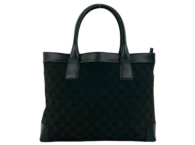 Borsa a mano Gucci GG Canvas e pelle Nero - vista 2