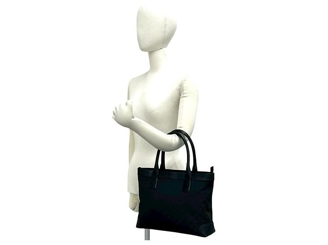 Borsa a mano Gucci GG Canvas e pelle Nero - vista 3