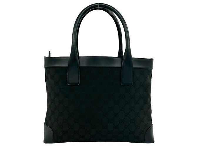 Borsa a mano Gucci GG Canvas e pelle Nero - vista 4