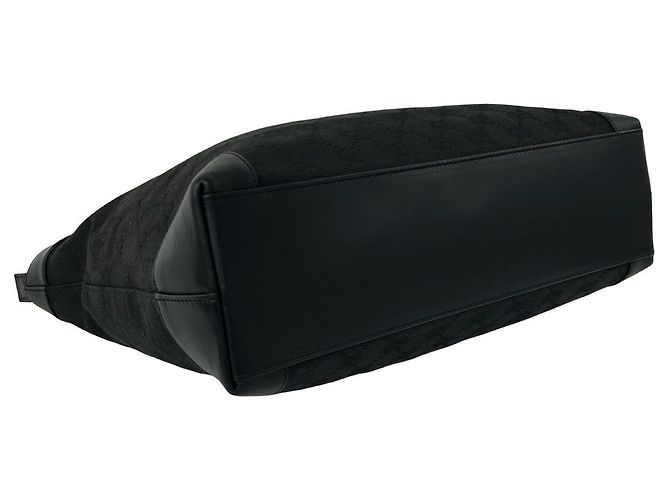 Borsa a mano Gucci GG Canvas e pelle Nero - vista 8