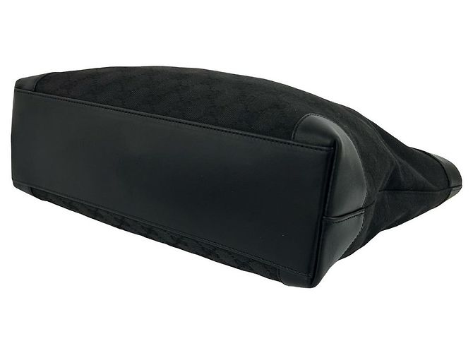 Borsa a mano Gucci GG Canvas e pelle Nero - vista 9