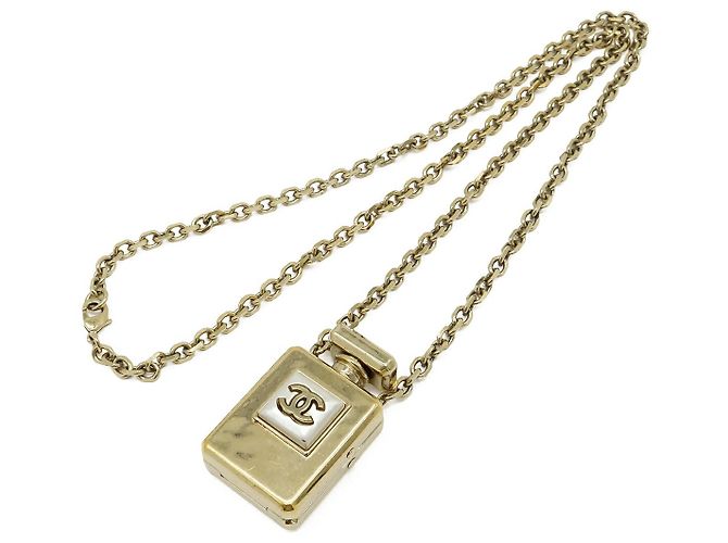 Collana con pendente profumo Chanel D'oro Metallico - vista 2