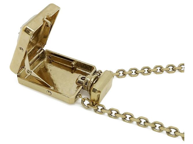 Collana con pendente profumo Chanel D'oro Metallico - vista 5