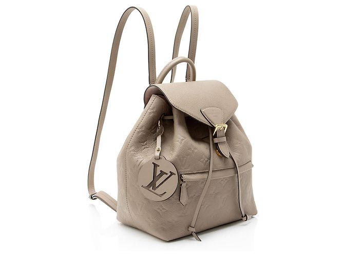 Zaino Louis Vuitton Monogram Empreinte Montsouris PM NM Marrone Beige - vista 2