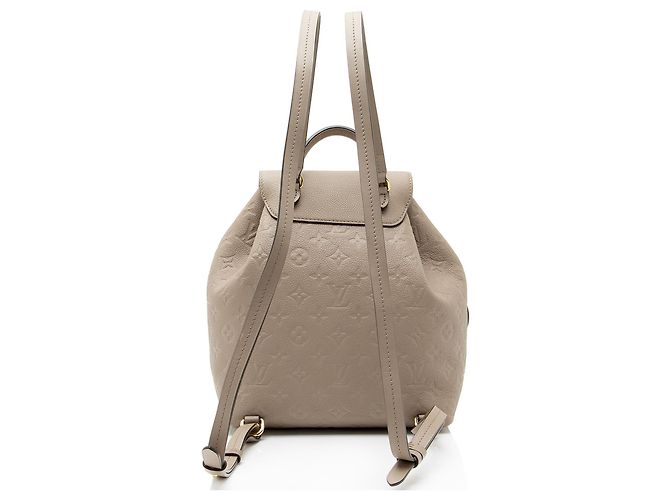 Zaino Louis Vuitton Monogram Empreinte Montsouris PM NM Marrone Beige - vista 3